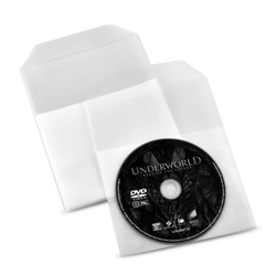 Funda DVD individual o doble con fieltro para almacenamiento de DVD - 50 uds.