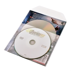 Funda DVD individual o doble con fieltro para almacenamiento de DVD - 50 uds.