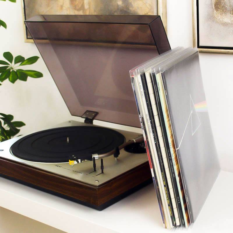 25 Fundas Exteriores Brillantes Tipo Cristal Discos De Vinilo LP - NUEVAS 