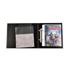 Funda DVD individual o doble con fieltro y taladros para archivo - 50 uds.