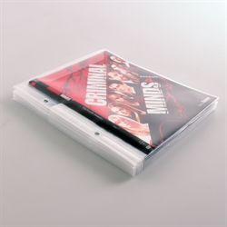 Funda DVD individual o doble con fieltro y taladros para archivo - 50 uds.