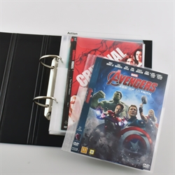 Funda DVD individual o doble con fieltro y taladros para archivo - 50 uds.