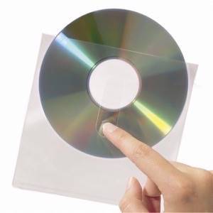 Bolsillos adhesivos para CD, con muesca
